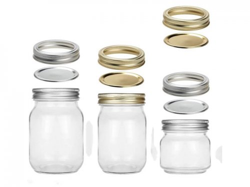 Food Glass Jar and Aluminum Lid